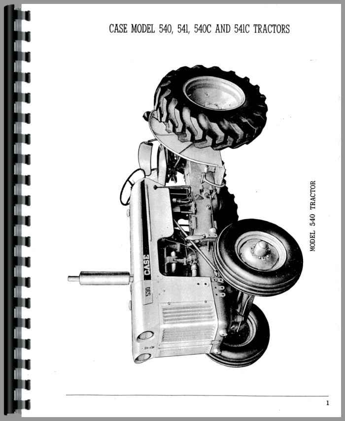 Case 541 Tractor Parts Manual