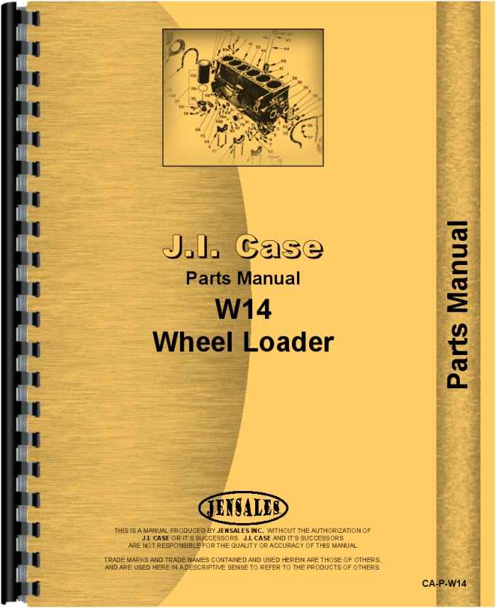 Case W14 Wheel Loader Parts Manual