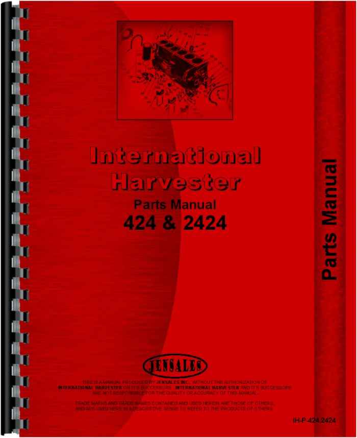 International Harvester 424 Tractor Parts Manual