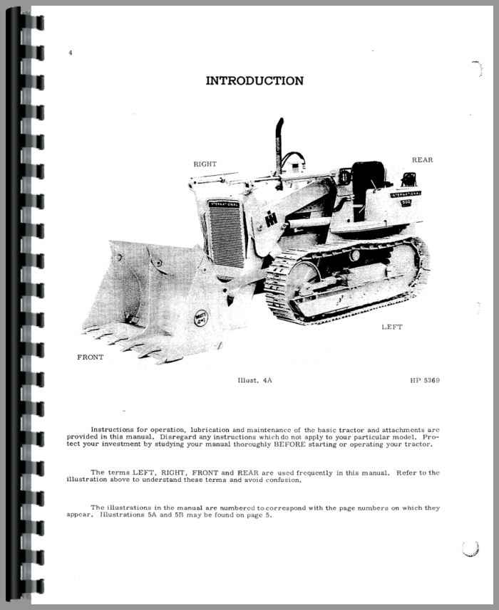 International Harvester 500C Crawler Operators Manual