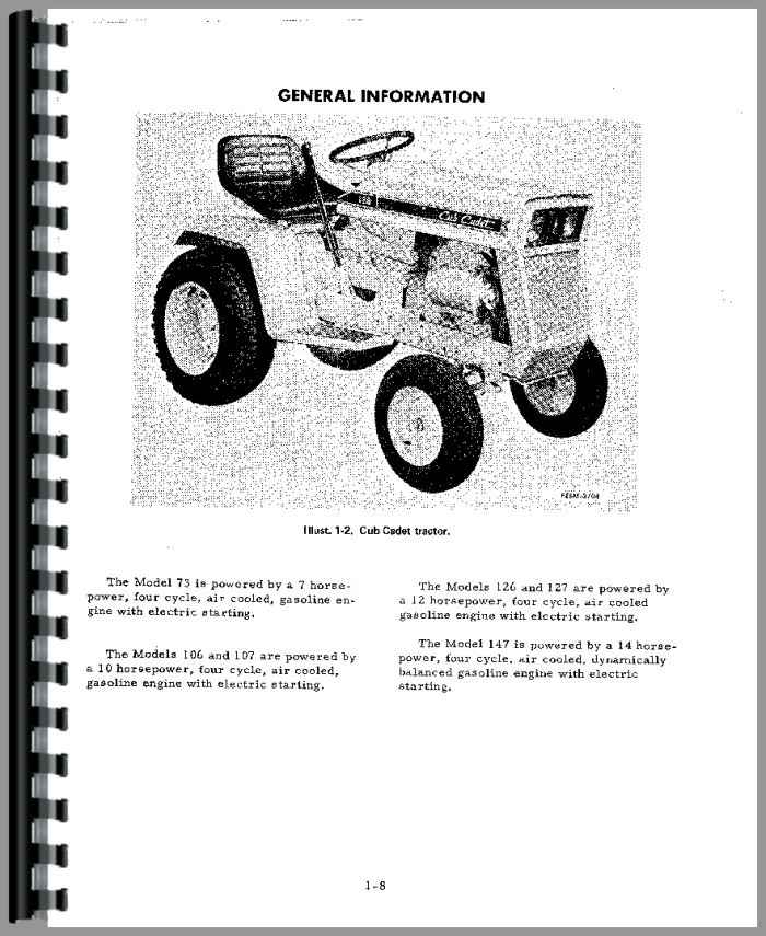 Cub Cadet 107 Service Manual