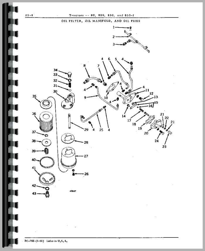 Parts Manual For John Deere 80 820 830 Tractor Catalog Assembly Exploded  Views 