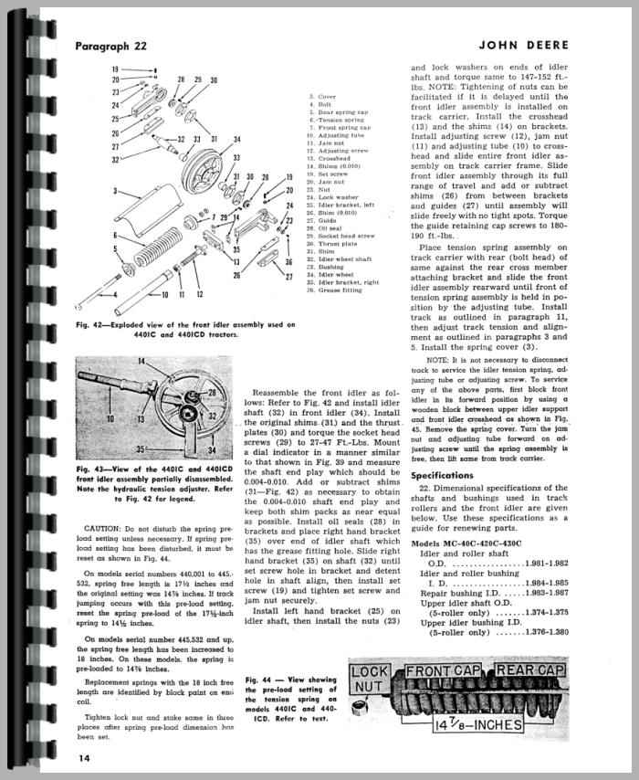 John Deere MC Crawler Parts Manual