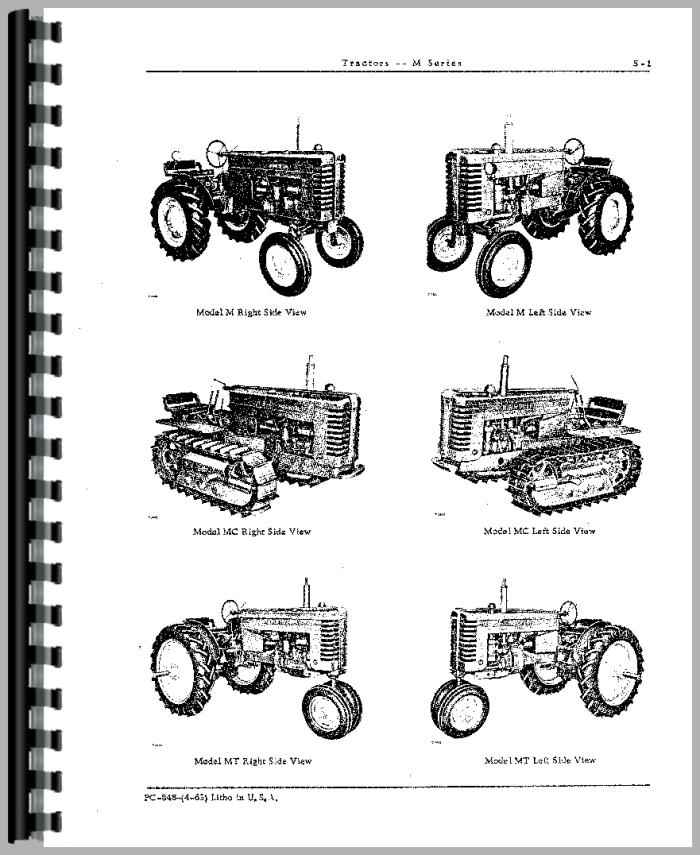 SERVICE PARTS MANUAL SET FOR JOHN DEERE MT TRACTOR CATALOG SHOP