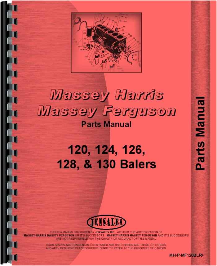 Massey Ferguson 124 Baler Parts Manual