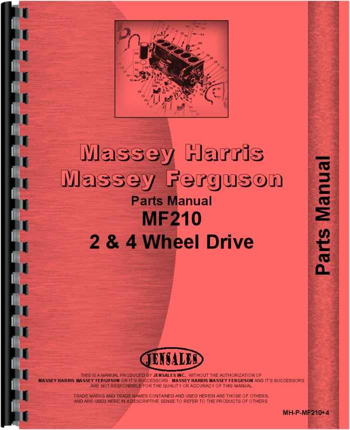 Massey Ferguson 210 Tractor Parts Manual