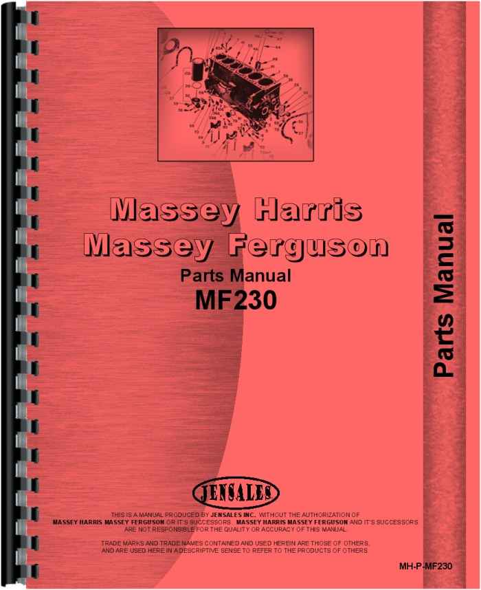 Massey Ferguson 230 Tractor Parts Manual 