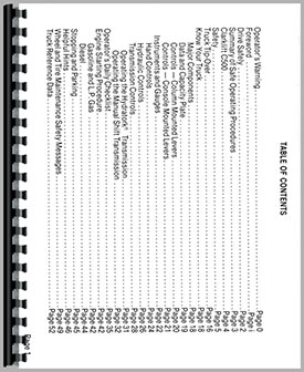 Clark C500 Y70 Forklift Operators Manual Htcl Oc500ser