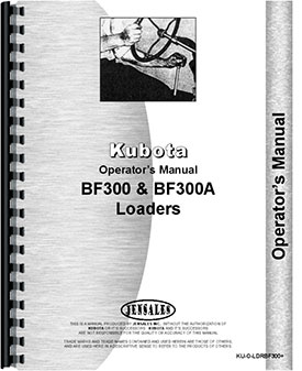 Kubota BF350 Loader Attachment For B8200HST Tractor Operators Manual