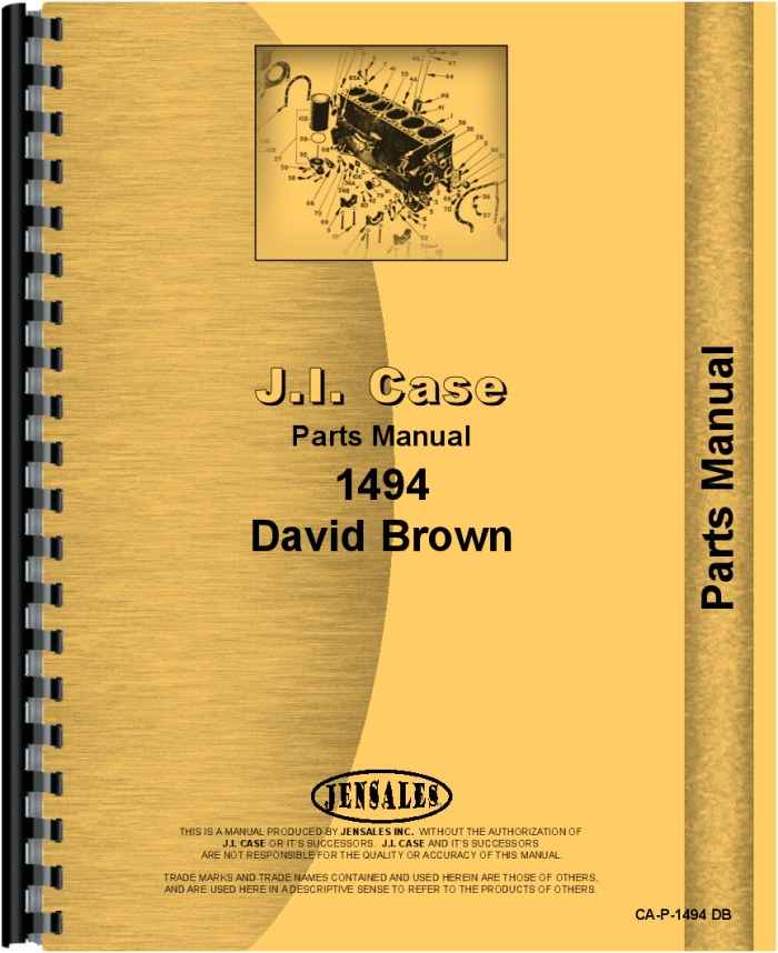 Case 1494 Tractor Parts Manual